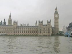 WS ZI Shot of Big Ben / London, England Stock Footage