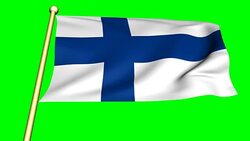 Flag of   Finland   animated on green screen Stock Footage