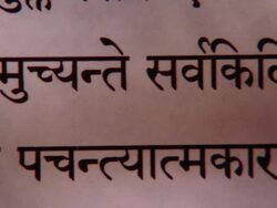 CU PAN Bhagavad Gita Chapter 3 in Sanskrit / New York City, New York, USA  Stock Footage