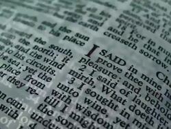 HD 1080i Composite of Holy Bible books Ecclesiastes and Jermiah Stock Footage