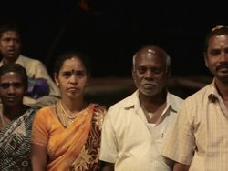 MS PAN Portrait of group of men and women / Varanasi, India Stock Footage