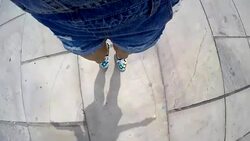 Young woman skipping rope Stock Footage