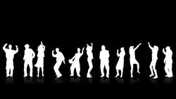 Dancing silhouettes Stock Footage