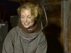 INTERVIEW Izabella Miko on how much she's learned about being a commando in Norway at the Age of Heroes Set Visit at Haugesund . (Footage by WireImage Video/GettyImages) Stock Footage