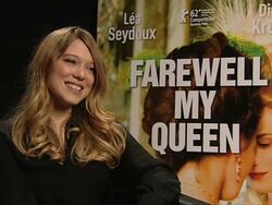 INTERVIEW: Lea Seydoux on the audiences reaction to the screening in The Palace of Versailles at Les Adieux a la Reine (Farewell, My Queen) Interview: 62nd Berlin International Film Festival at at Berlinale Palace on February 10, 2012 in Berlin, Germany. Stock Footage