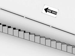 One way to Success Stairs sign-Loop and Alpha Stock Footage