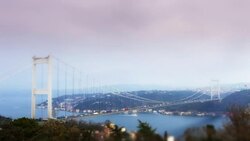 HD: Fatih Sultan Mehmet Bridge Stock Footage