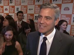 EVENT CAPSULE REPORTER/CHYRON:'The Descendants' - 49th Annual New York Film Festival - Press Conference and Closing Night Gala Stock Footage