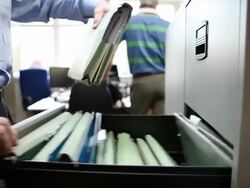 Office filing Stock Footage