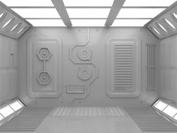 Spaceship gate opening Stock Footage