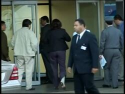 WRAP Family arrive at hospital as Pinochet is given last rites, ADDS supporters News Clip