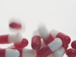 Falling Capsules Stock Footage