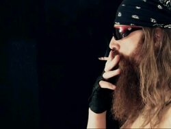 Bad Boy Smoking Profile Stock Footage