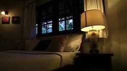 HD Dolly:Pillows placed on the bed Stock Footage