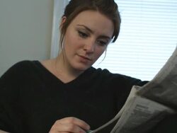 HD DOLLY: Happily seeking the classifieds Stock Footage