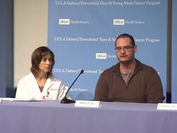 SPEECH: Mike Pena on his personal experience at the The UCLA Daltrey/Townshend Teen And Young Adult Cancer Program Dedication at Los Angeles CA.  Stock Footage