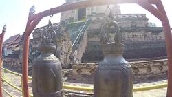 Thai Temple Wat Chedi Luang Stock Footage