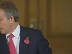 WRAP British PM's monthly news conference on Saddam, Iraq, MidEast Instructional Video