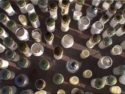 Vigil at school; students voxes, soldiers and police at scene News Clip