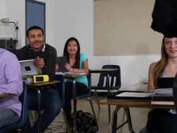 High School students learning in a classroom. Stock Footage