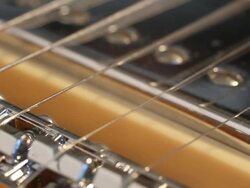 playing Electric guitar chords Stock Footage