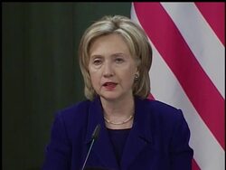 Secretary of State Hillary Clinton is meeting with Russia's Foreign Minister today, discussing Iran's nuclear program.  The Russian foreign minister said that Russia and the U.S. Position on Iran coincide. Instructional Video
