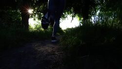 Countryside jogging Stock Footage