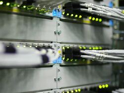 HUB Cable Network Close-up (Loopable) Stock Footage