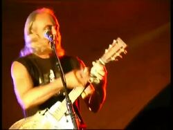 Blues/Jazz guitarist Kent DuChaine performing, Great Britain Stock Footage