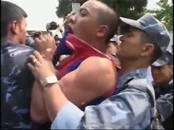 Protesters clash with police on march to Chinese embassy News Clip