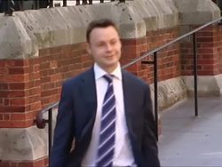 Adam Smith Arriving at Leveson Inquiry News Clip