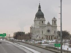 MS  Loring Park area and Basilica of Saint Mary / Minneapolis, Minnesota, United States Stock Footage