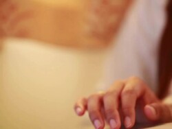 Woman using laptop Stock Footage