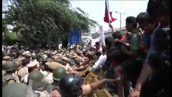 India - Angry protests following rape of 5-year-old girl News Clip