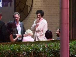 Geoffrey Arend at The Church Key in West Hollywood - Celebrity Sightings in Los Angeles Stock Footage