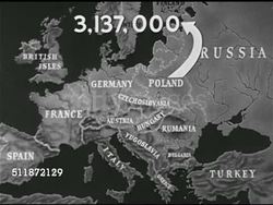 1947: MAP: Map of Europe w/ pre-WWII Jewish population numbers from various countries. Instructional Video
