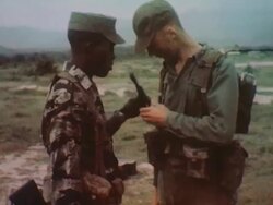 Soldiers prepare for battle during Vietnam War Stock Footage