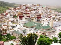 Moulay Idriss cityscape Stock Footage