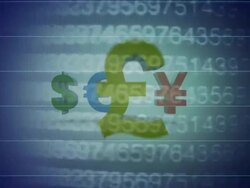 Finance currency background Stock Footage