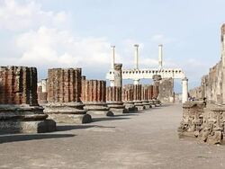 MS Shot of Oldest place at town with tourists / Pompei, Italy Stock Footage