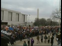 USA: WASHINGTON: ANTI ABORTION CAMPAIGNERS MARCH TO SUPREME COURT News Clip