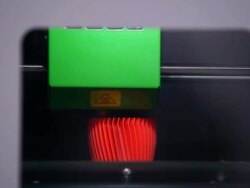 Three dimensional 3D printing machine in action Stock Footage