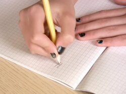 HD: Writing homework Stock Footage