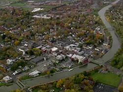 Erie Canal At Brockport Stock Footage