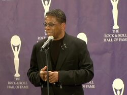 21st Annual Rock and Roll Hall of Fame Induction Ceremony press room Stock Footage
