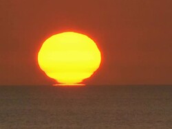 Sunset over the sea Stock Footage