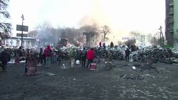 CLEAN : Ukraine protesters expand camp after crunc News Clip