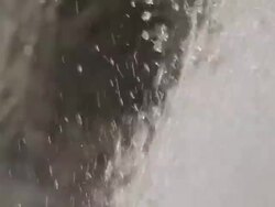 CU TU Water erupting from geyser / Yellowstone National Park, Wyoming, United States Stock Footage