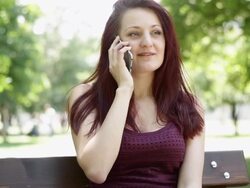 Young girl talking on the phone Stock Footage