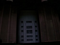 EE lit up Battersea last night with a stunning 4D projection show to mark the Launch of EE - Britain's new superfast 4G mobile network at Battersea Power station on November 01, 2012 in London, England (Footage by WireImage Video/Getty Images) Stock Footage